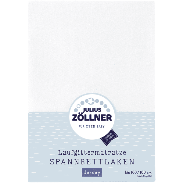JULIUS ZÖLLNER Spannbettlaken für Laufgittermatratzen weiß 100 x100 cm