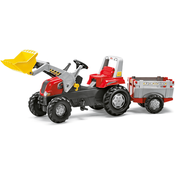 rolly®toys Trattore giocattolo rollyJunior RT, con ruspa rollyJunior e rimorchio rollyFarm 811397