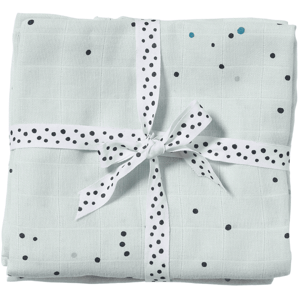 Done by Deer™ Spucktuch 2er-Pack Dreamy dots Blau