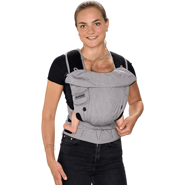 Hoppediz Babytrage Bondolino Plus Popeline One Size Grau Melange