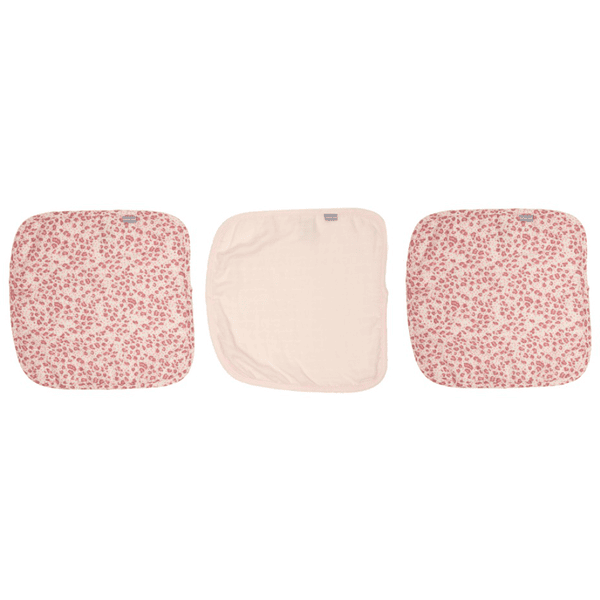 bébé jou®-spuwdoeken 3-pack Leopard Pink