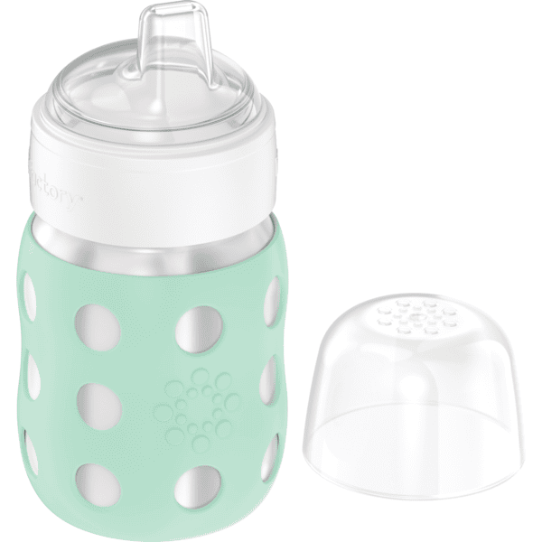 lifefactory Baby-Weithalsflasche 235 ml mit Soft Sippy Cap, mint