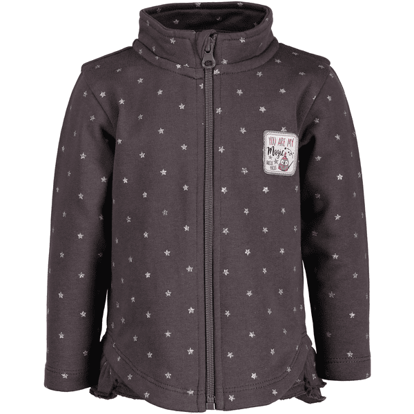 BLUE SEVEN Girls Sweatjacke mit Stehkragen Anthrazit
