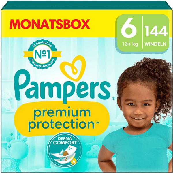 Pampers Pañales Premium Protection T.6 Extra Large 13kg+ caja144pañales
