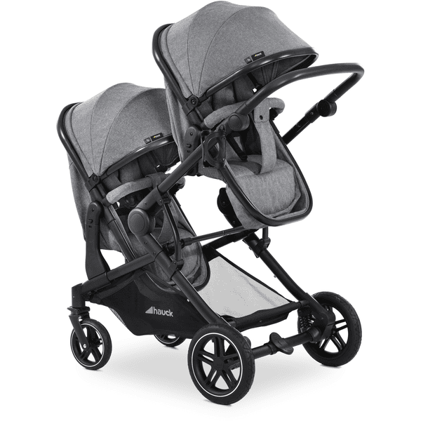 hauck Geschwisterwagen Atlantic Twin Melange Grey