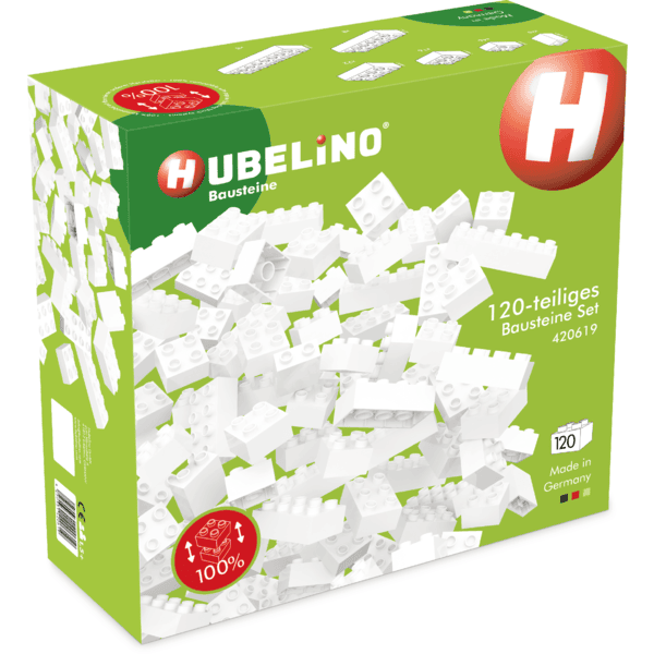 HUBELINO® Bausteine - 120 teiliges Set, weiß