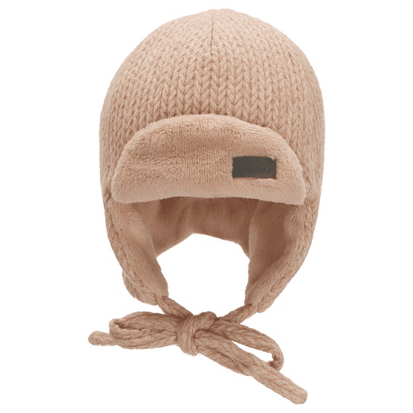 Sterntaler Fliegermütze Strickoptik beige 
