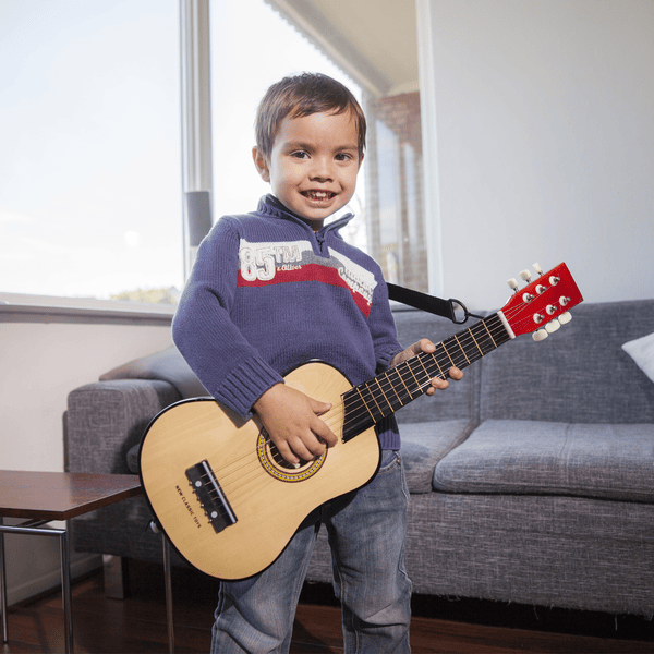Guitare pour enfants en bois naturel
