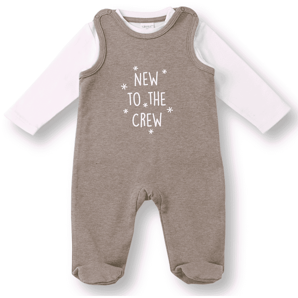 LITTLE romper sæt 2-delt beige melange