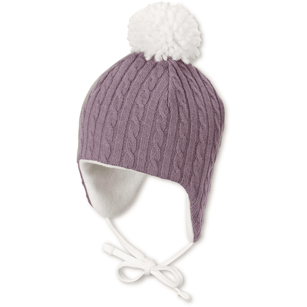 Sterntaler Inca Hat Cable Knit Purple