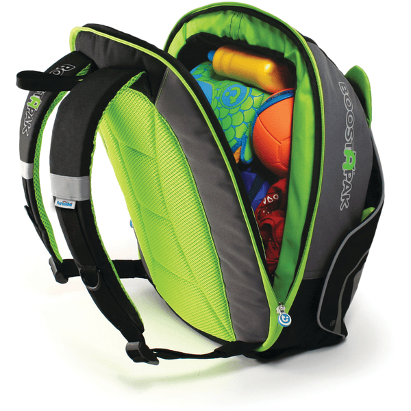 trunki Sac à dos rehausseur enfant BoostApak noir/vert