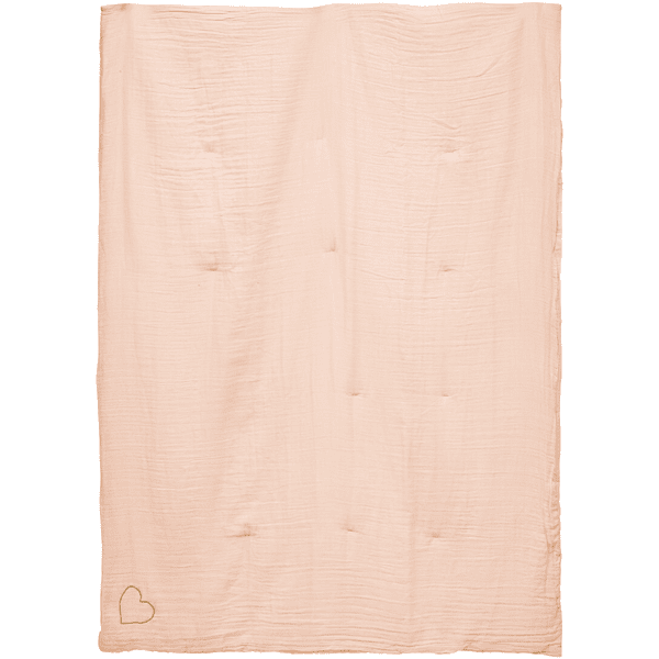 atmosphera Edredon enfant Lili gaze de coton rose clair 100x140 cm