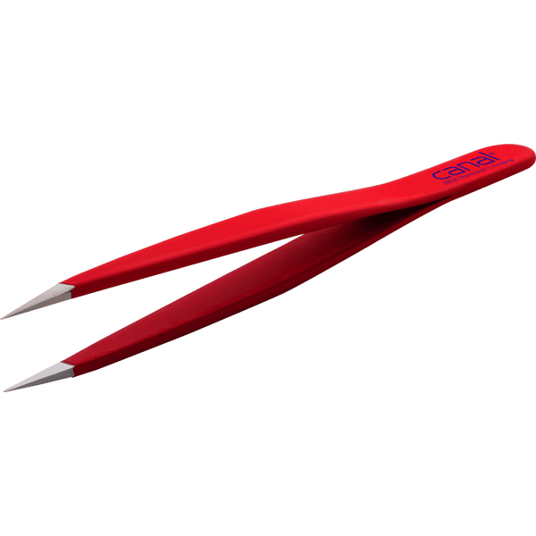 canal® Splitterpincett, röd rostfri 9 cm