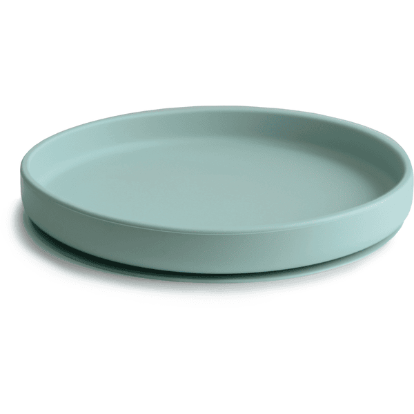 mushie Assiette enfant ventouse Classic silicone Cambridge Blue