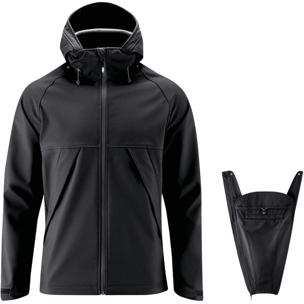 mamalila Chaqueta portabebés Softshell Allrounder black para hombre 