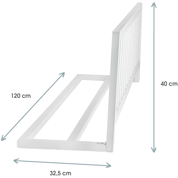 kindsgard Barrière de lit enfant frakant bois gris 120 cm