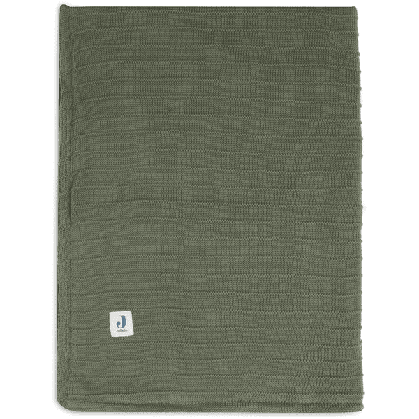 jollein Kys Tæppe Vugge 75x100cm Pure Knit Leaf Green / Velvet 