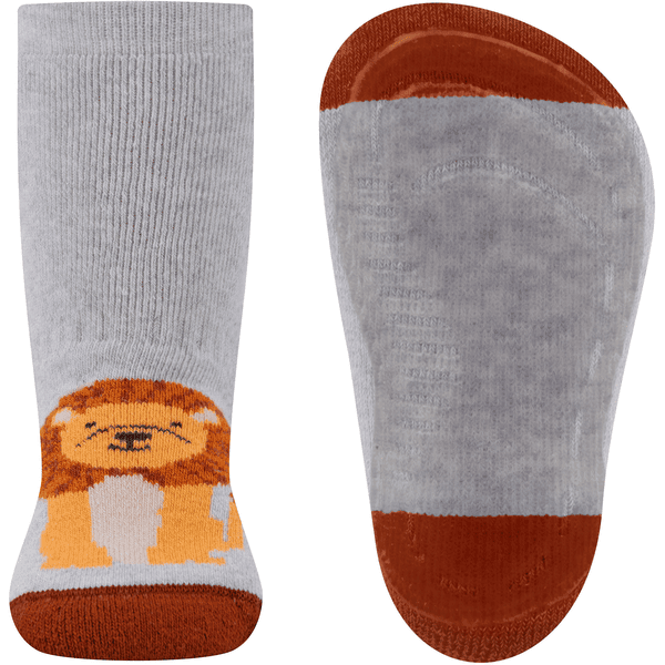 Ewers Stoppersocken Softstep Löwe hellsilber melange 