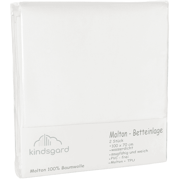 kindsgard Betteinlagen tistap 2er-Pack 70 x 100 cm weiß