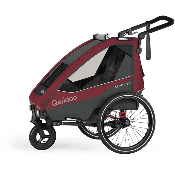 Qeridoo ® Remolque para bicicleta Sportrex 1 Limited Edition Cayenne Red Collection 2023