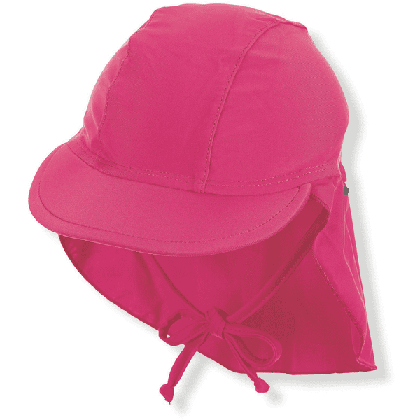 Sterntaler Gorra con protección de cuello magenta