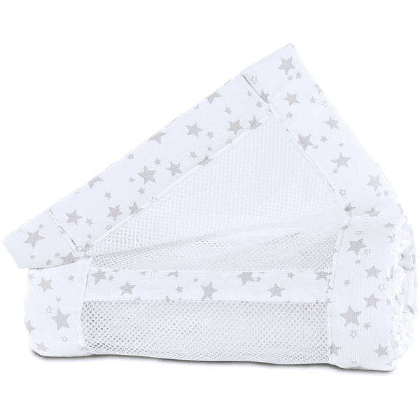 babybay ® Nest mesh piké Maxi, boksfjær og Comfort hvite stjerner 168x24 cm