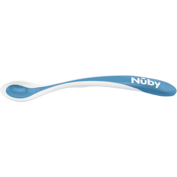 Nûby Hot Safe cucchiaio con sensore di calore set di 4 da 3 mesi in blu