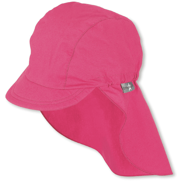 Sterntaler-huipulla varustettu korkki, jossa kaulanpunainen magenta