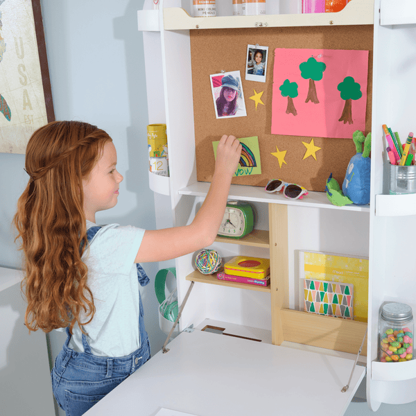 KidKraft ® Tavolo e sedia da parete galleggiante Arches Free, bianco 