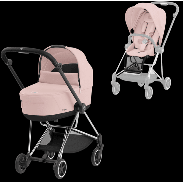 cybex PLATINUM Kombikinderwagen New Mios Chrome Black Peach Pink