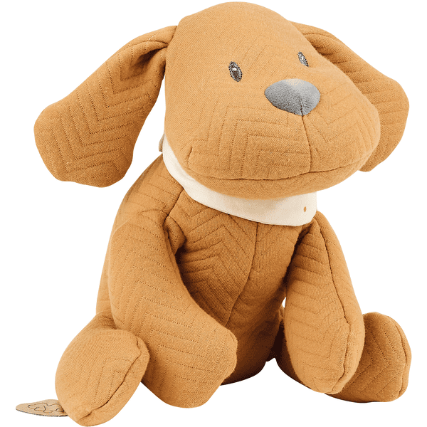 Nattou Peluche chien Charlie jacquard caramel