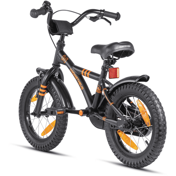 PROMETHEUS BICYCLES Velo Enfant 3 Ans Garcon vélo Fille 12 Pouces a  Roulette pour 3 a 5 Ans - BMX en Noir Mat Orange