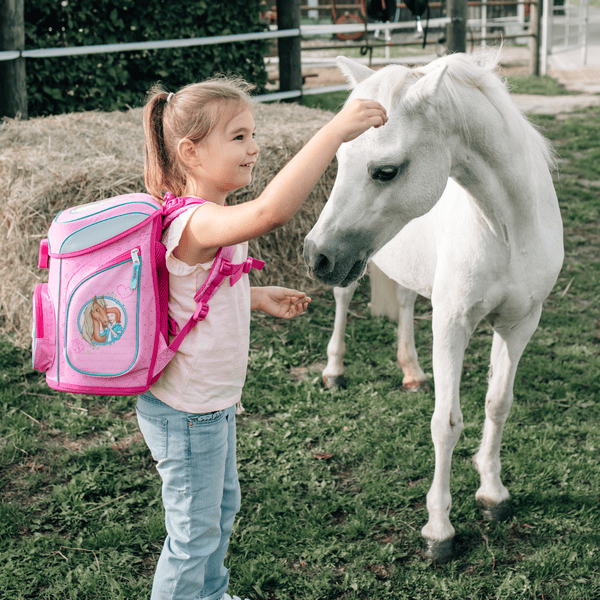 Scooli Cartable d ecole enfant EasyFit Bibi Tina 5 pieces roseoubleu