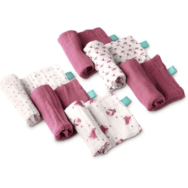 KOALA BABY CARE  ® Musselindetørklæde Soft Touch 30 x 30 cm 6-pak - lilla