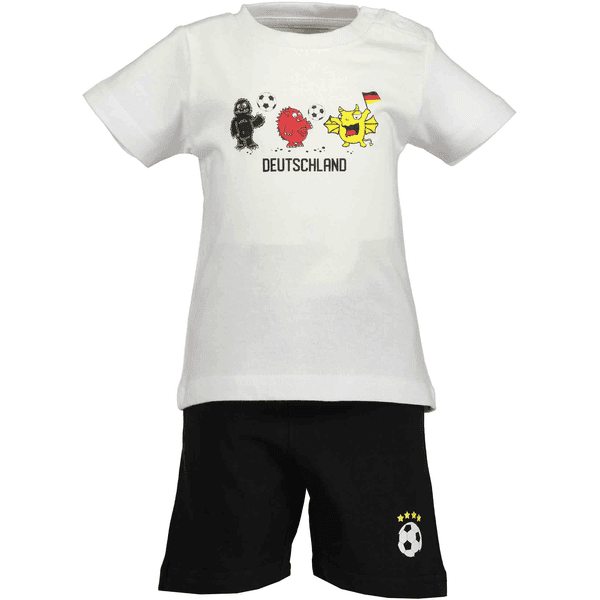 BLUE SEVEN Boys 2er Set T-Shirt + Capri Hose Weiss