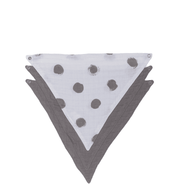 kindsgard Trekantet tørklæde kludly 3-pak grå