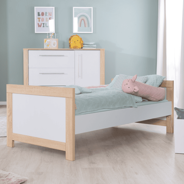 roba Chambre Bébé Complète Pia - Lit Évolutif 70 x 140 + Commode à