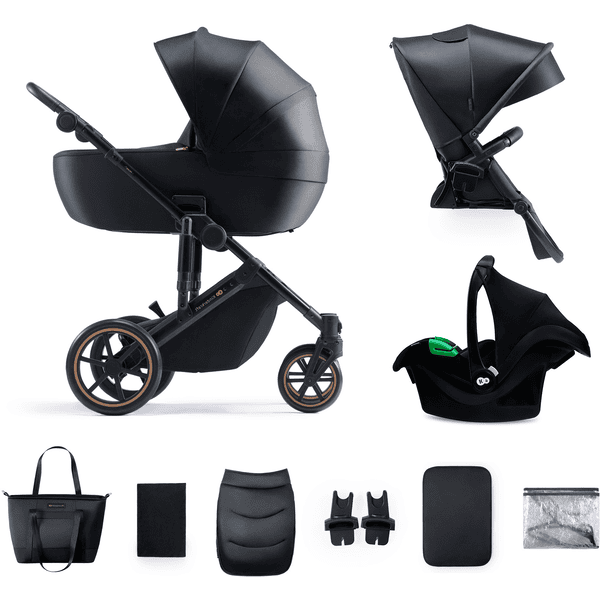 Kinderkraft kombinovaný kočárek PRIME 2 3v1 MINK PRO 2023 Venezian Black 