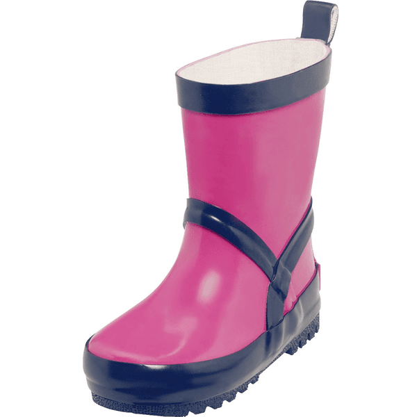 Playshoes Bottes enfant caoutchouc rose/bleu marine