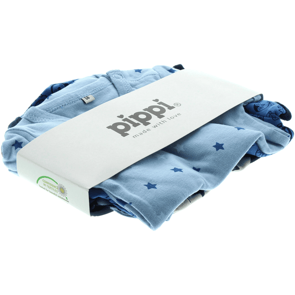 Pippi 4er Pack Body LS Ensemble de sous-vêtement Bambins, Burlwood, 4 Ans  Mixte bébé