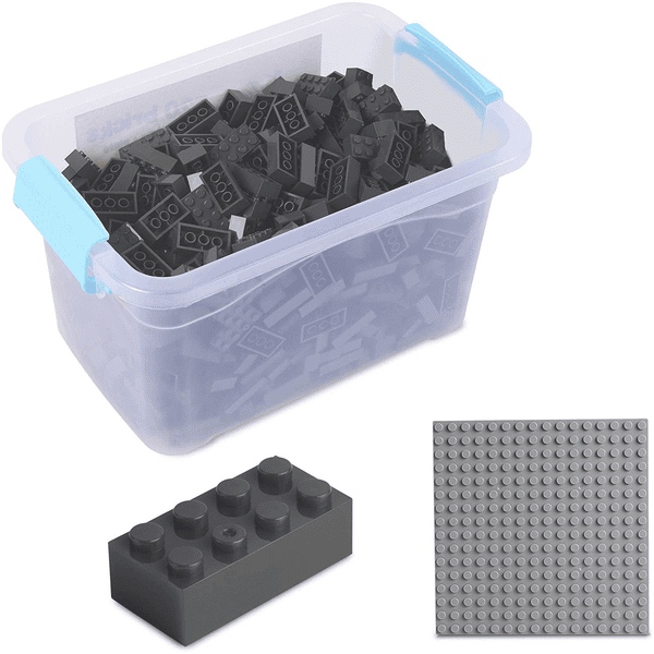 Katara Set costruzioni in plastica - 520 pezzi con scatola e base grigio scuro