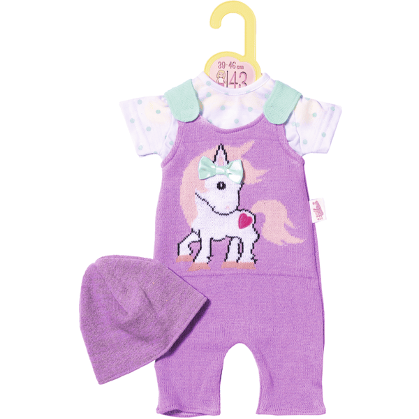 Zapf Creation  Dolly Moda barboteuse tricotée avec casquette, 43cm