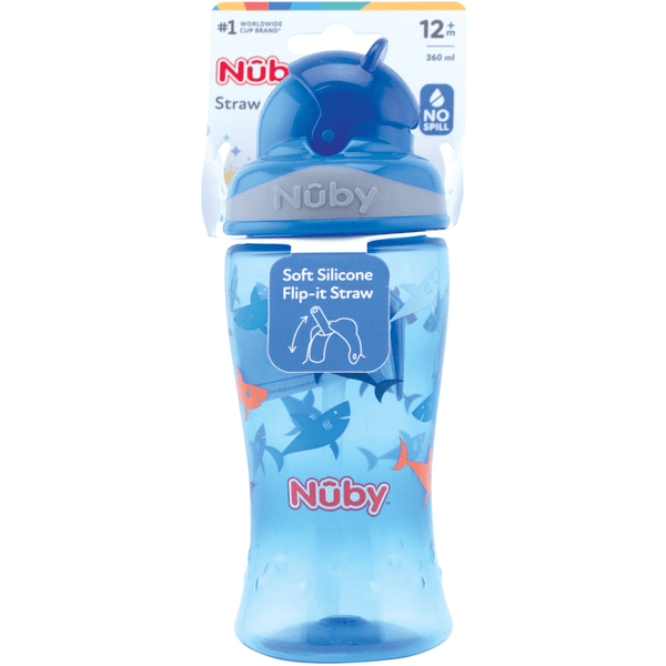 Gourde NUBY 355 ml anti-fuites 12m+ - Gourde bébé avec paille en silicone  souple - Vert - Cdiscount Puériculture & Eveil bébé