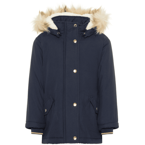name it Girls Winterjasje Moa donker saffier 
