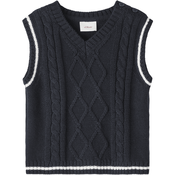 s. Olive r Pull-over en tricot marine