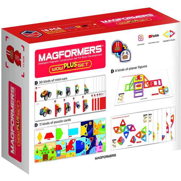 Coffret jeu éducatif et de construction 46 pièces magnétiques