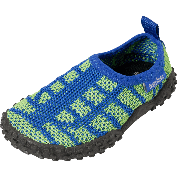 Playshoes  gebreide aquaschoen blauw/groen