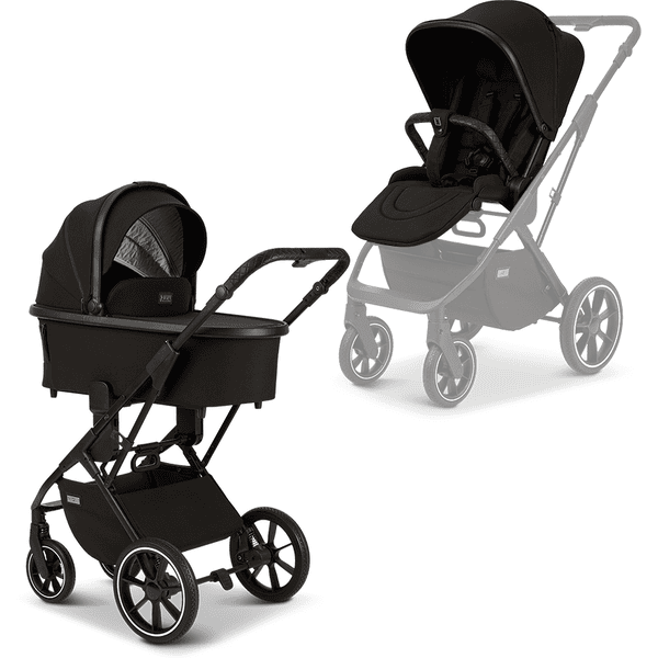 MOON black black PIU kinderwagen / mat