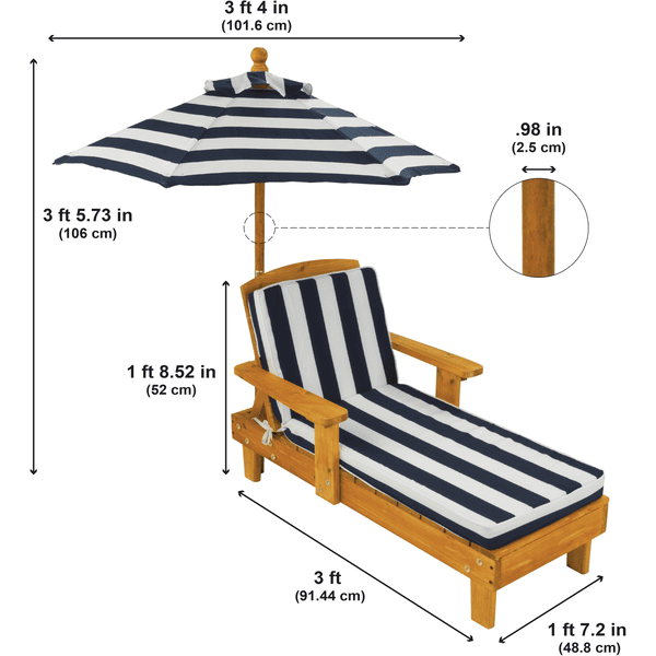 Kidkraft® Kinderliegestuhl mit Sonnenschirm 