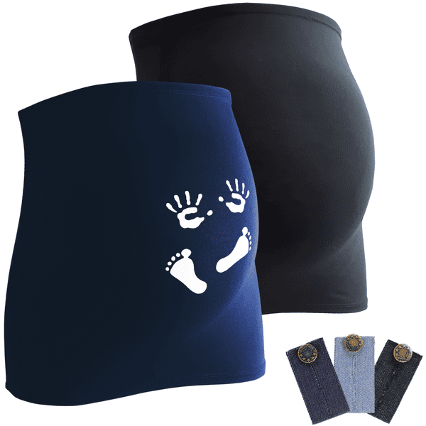 mamaband bandeau ventrale 2-pack mains et pieds + 3-pack pantalon extension noir